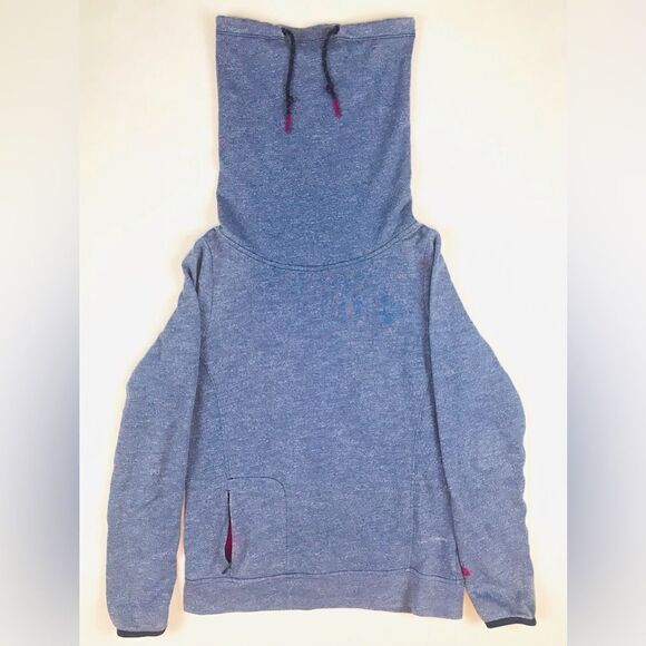 The North Face Chambray Blue And Purple Cowl Neck Sweatshirt - Women’s Small - Picture 3 of 11